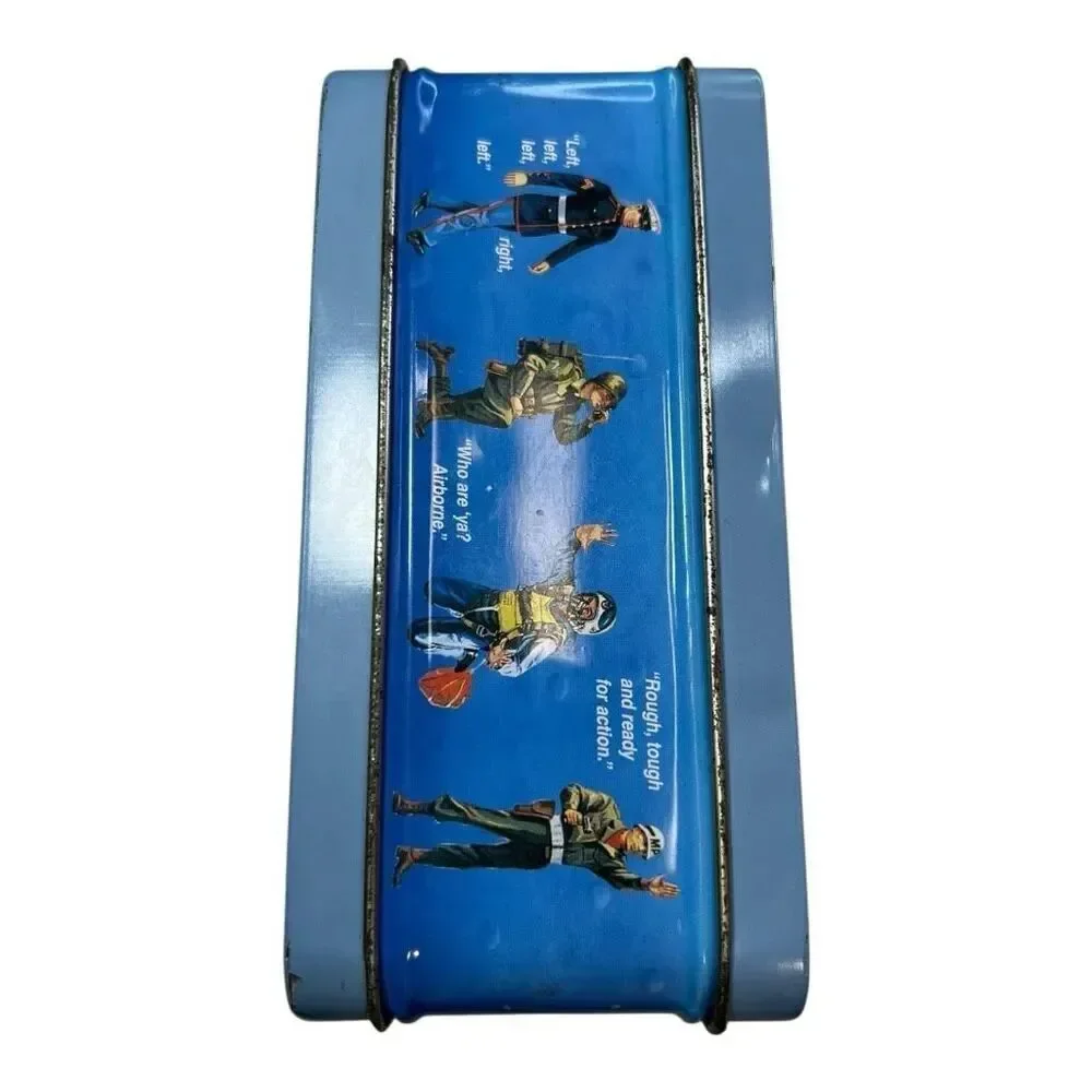 Vintage Hasbro Kids G.I. Joe Action Sailor Tin Box Metal Lunchbox Blue Multi OS